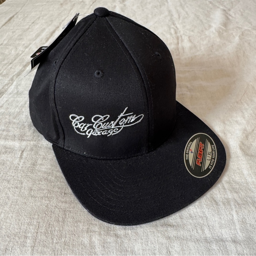 NWT Car Custom Garage Black Hat Flexfit Large XLarge